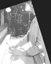 Crompton and Knowles - Close up of woman working at machine